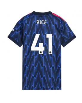 Billige Fotballdrakt Arsenal Declan Rice #41 Replika Bortedrakt Dame 2025-26 Kortermet